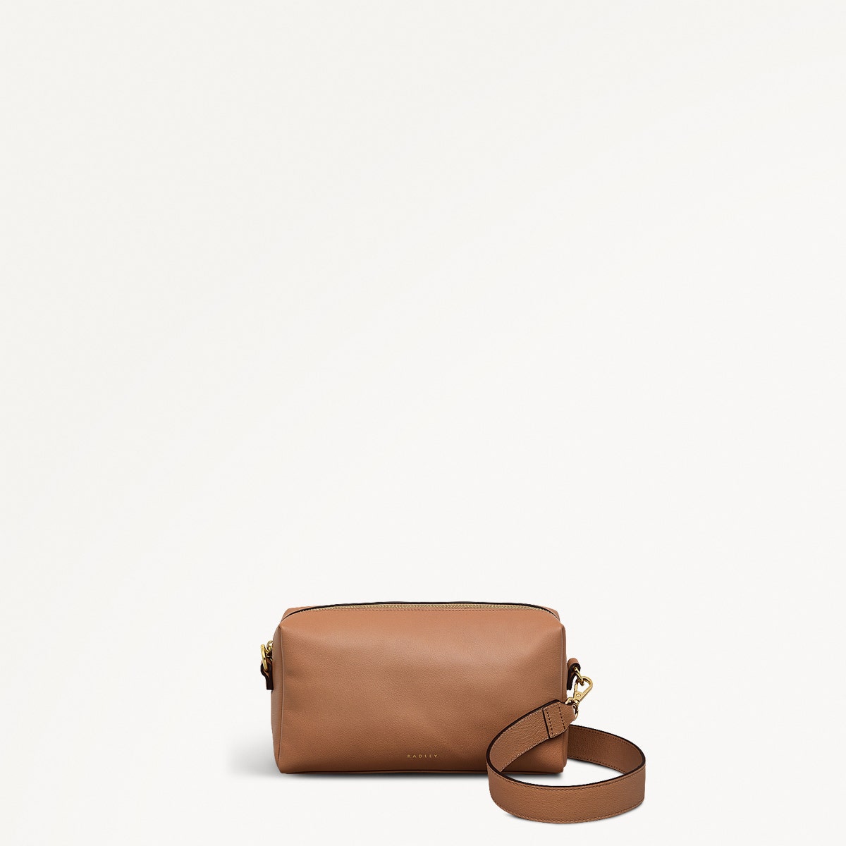 Lynton Close Leather Mini Zip Around Crossbody Bag in Chai - 111272
