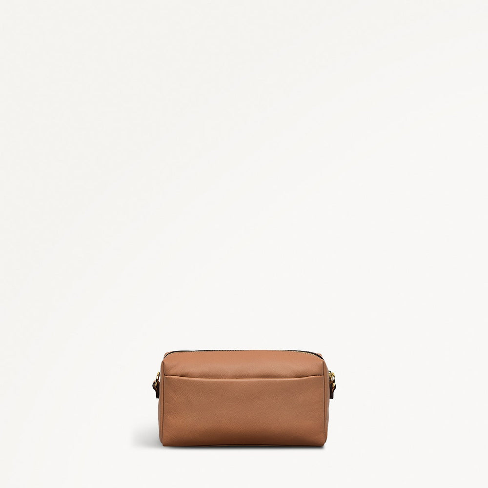 Lynton Close Leather Mini Zip Around Crossbody Bag in Chai - 111272