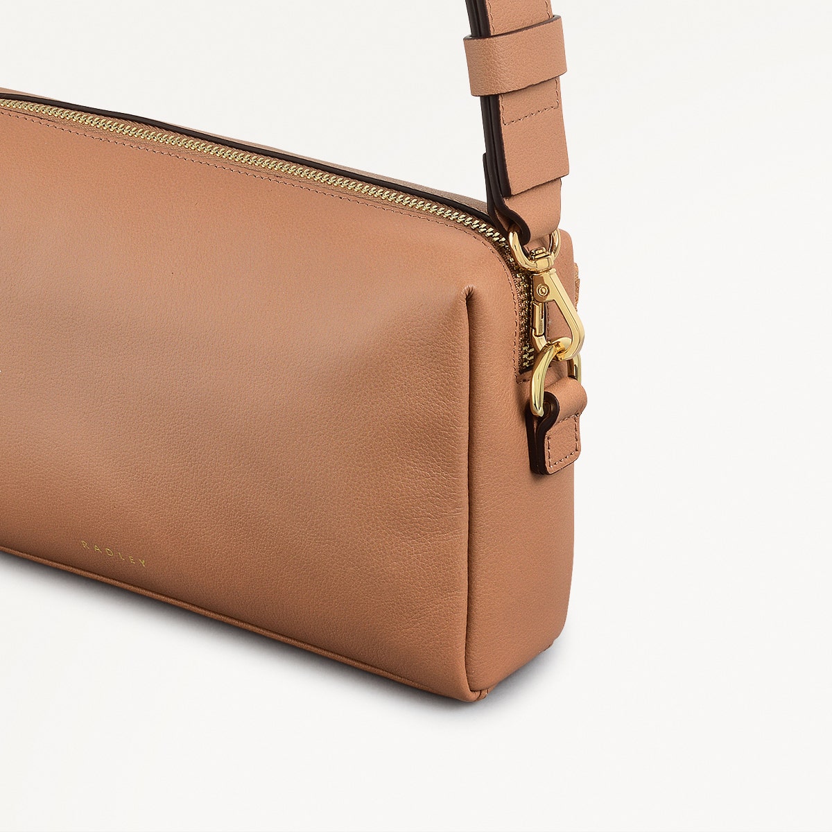 Lynton Close Leather Mini Zip Around Crossbody Bag in Chai - 111272