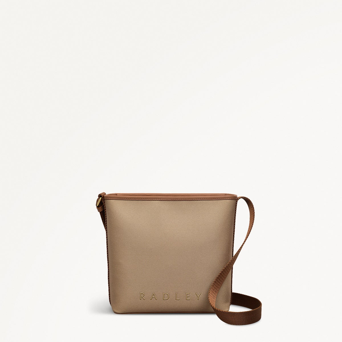 Addison Lane Fabric Medium Ziptop Crossbody Bag in Silt - 111279