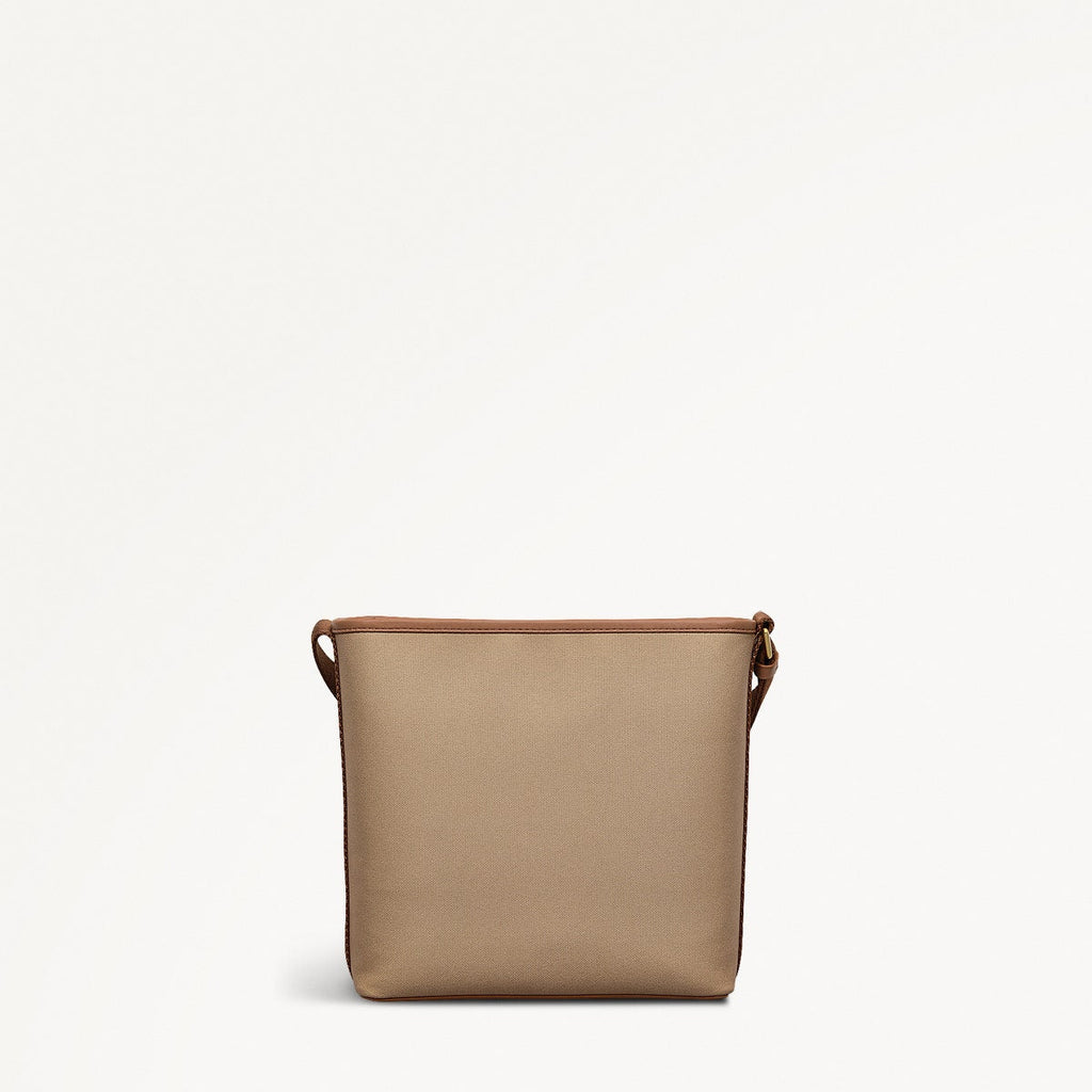 Addison Lane Fabric Medium Ziptop Crossbody Bag in Silt - 111279