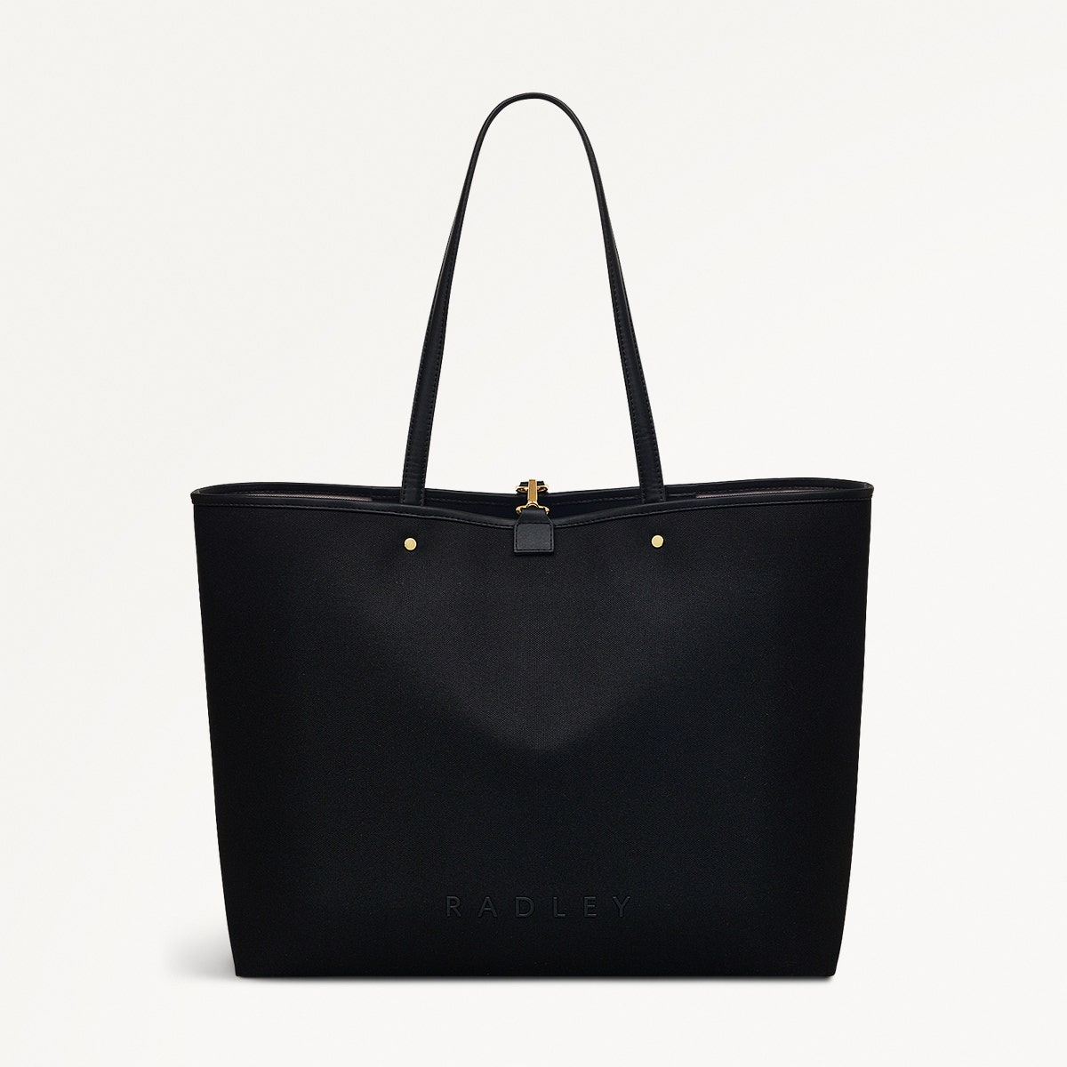 Addison Lane Fabric Large Open Top Tote Bag in Black - 111281