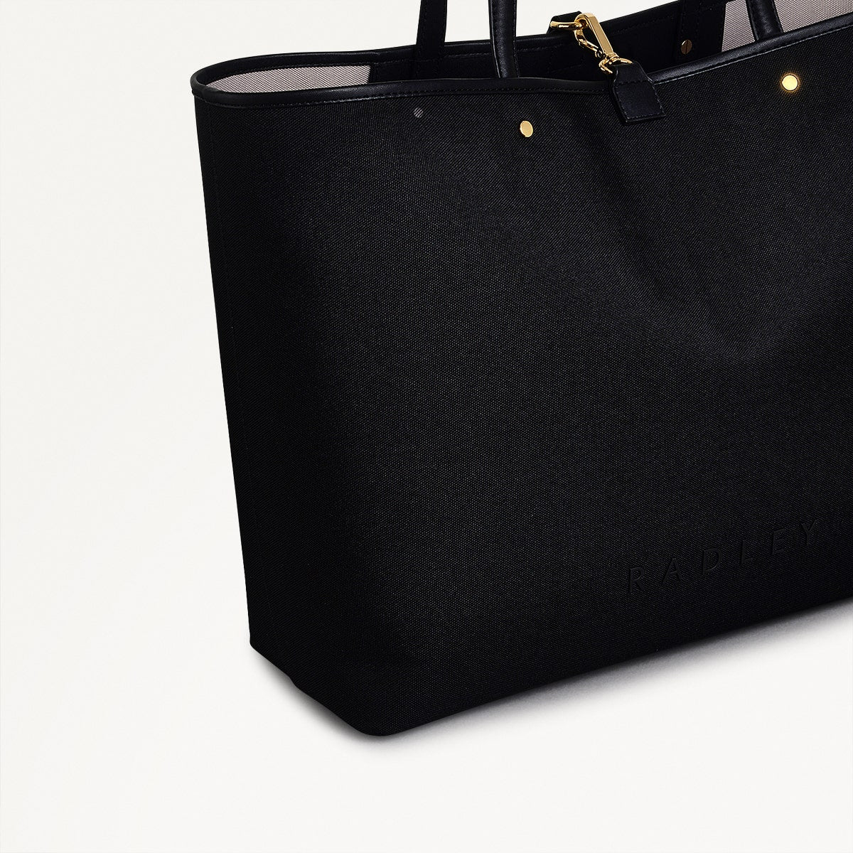Addison Lane Fabric Large Open Top Tote Bag in Black - 111281
