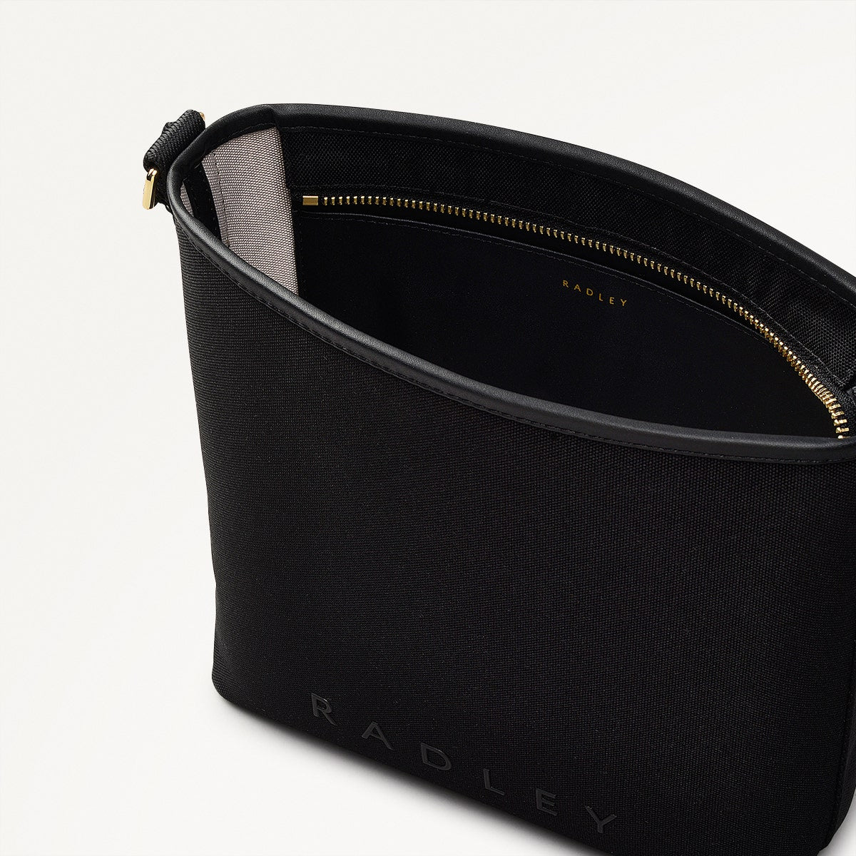 Addison Lane Fabric Medium Ziptop Crossbody Bag in Black - 111282