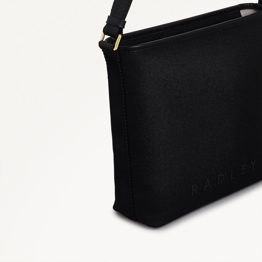 Addison Lane Fabric Medium Ziptop Crossbody Bag in Black - 111282
