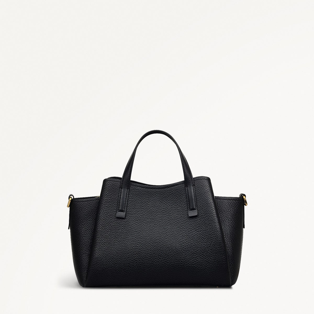 Blake Gardens Leather Small Ziptop Grab Bag in Black - 111289