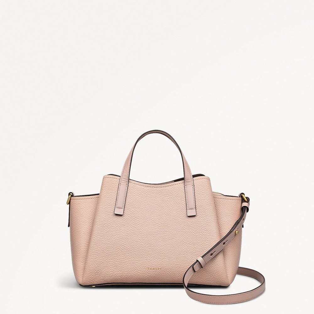 Blake Gardens Leather Small Ziptop Grab Bag in Prairie Pink - 111292