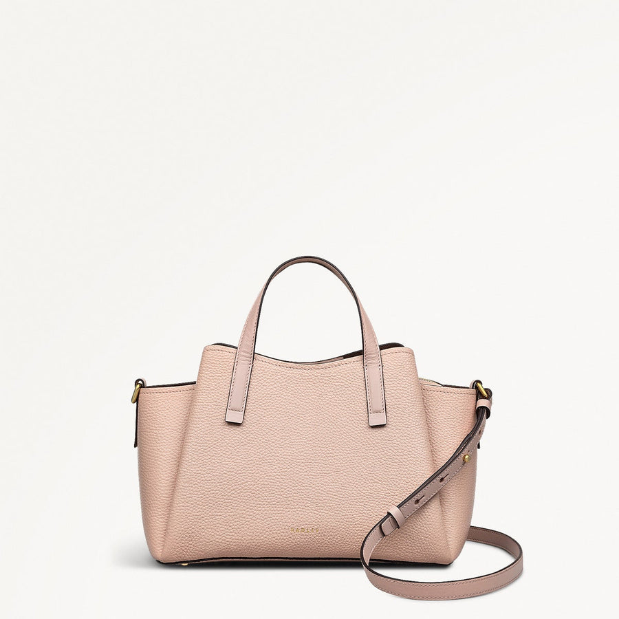 Blake Gardens Leather Small Ziptop Grab Bag in Prairie Pink - 111292