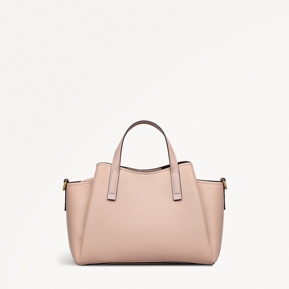 Blake Gardens Leather Small Ziptop Grab Bag in Prairie Pink - 111292