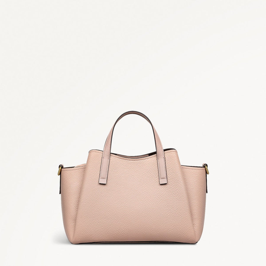 Blake Gardens Leather Small Ziptop Grab Bag in Prairie Pink - 111292