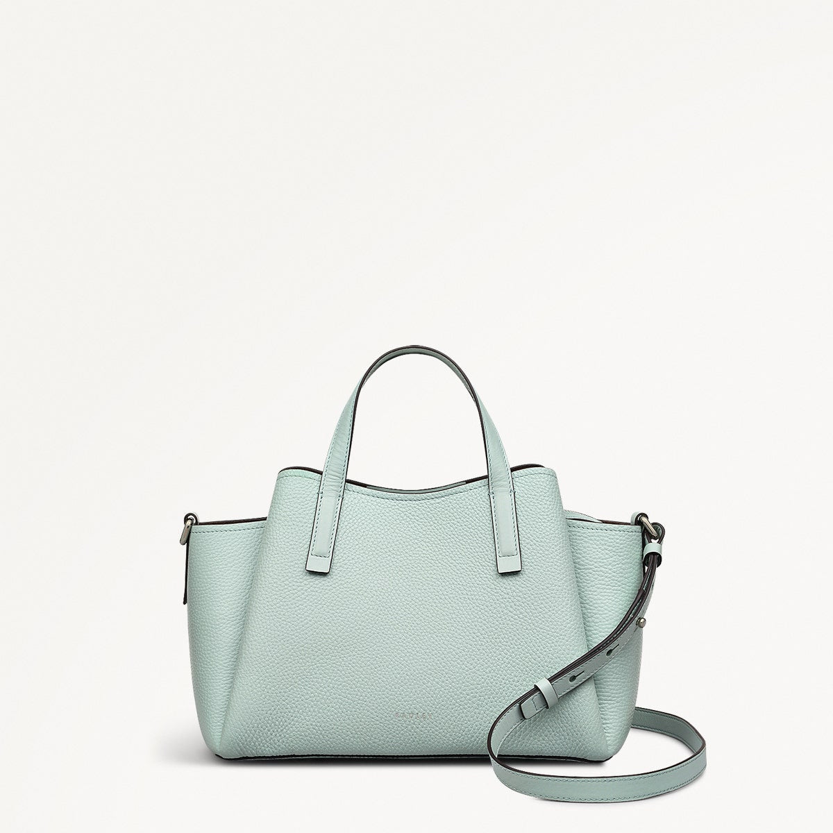 Blake Gardens Leather Small Ziptop Grab Bag in Deco Green - 111293