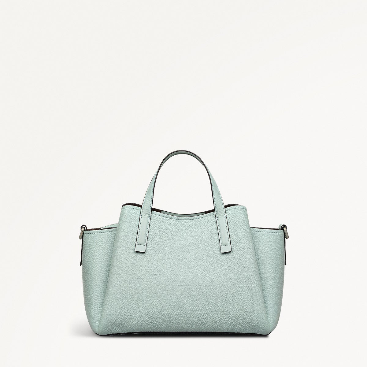 Blake Gardens Leather Small Ziptop Grab Bag in Deco Green - 111293