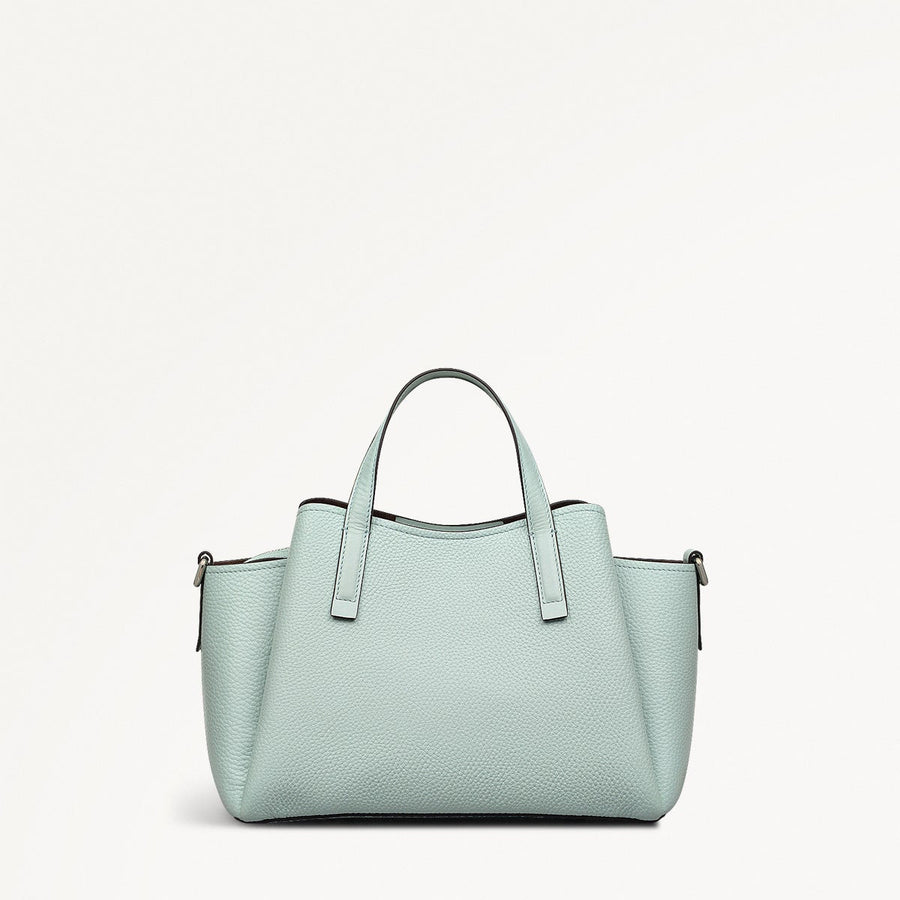 Blake Gardens Leather Small Ziptop Grab Bag in Deco Green - 111293