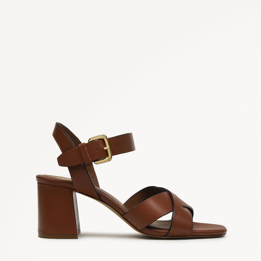 Portland Terrace Block Heel Sandal Saddle - 111304