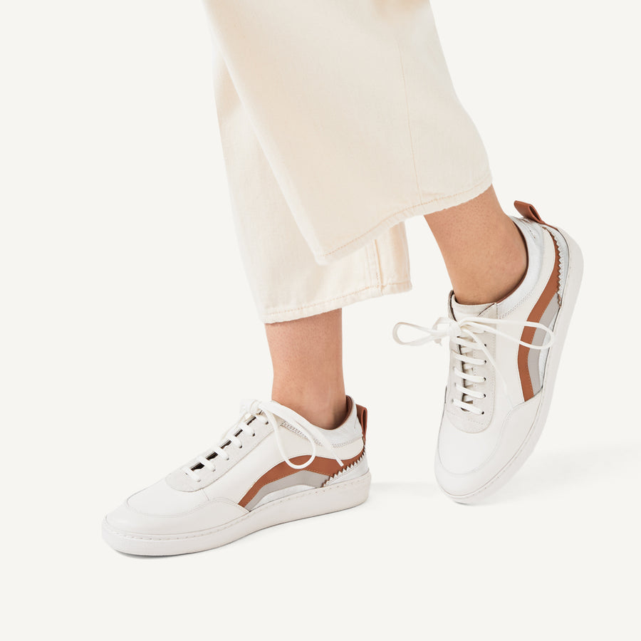 June Lane Colour Block Trainer White - 111308