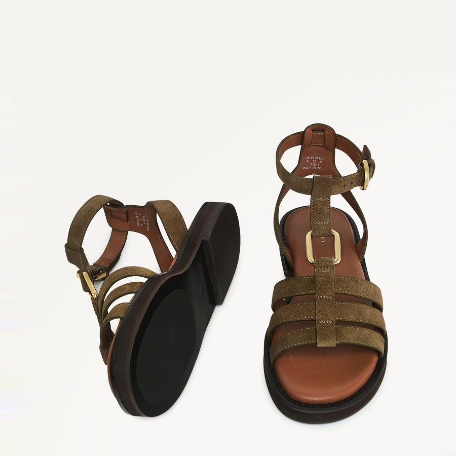 Fore Street Gladiator Sandal in Ivy - 111311