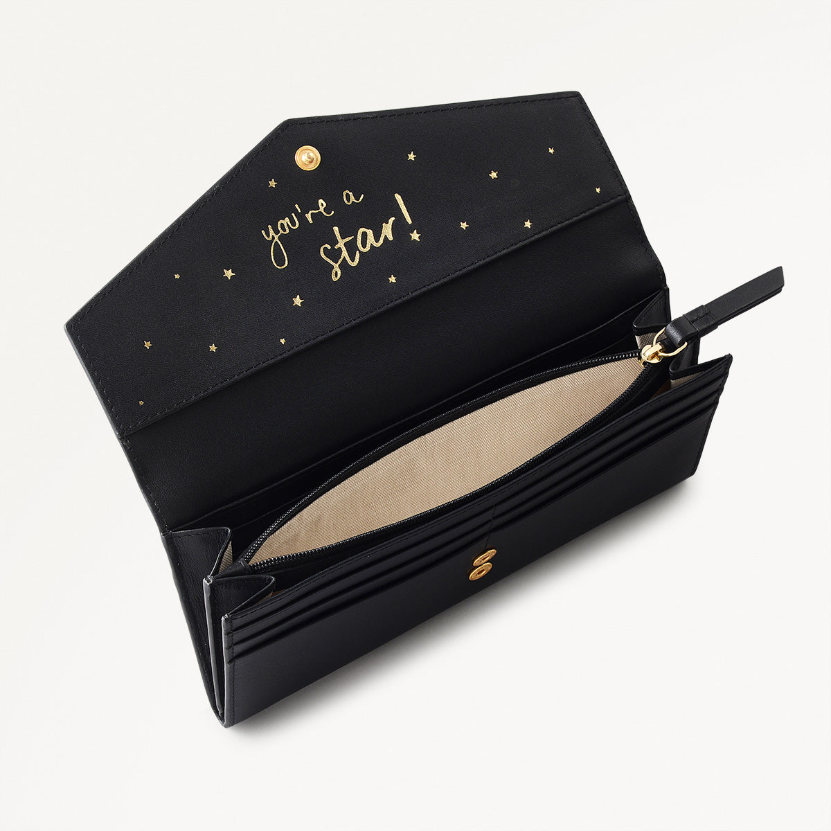 Radley Letters Large Flapover Wallet in Black - 111358