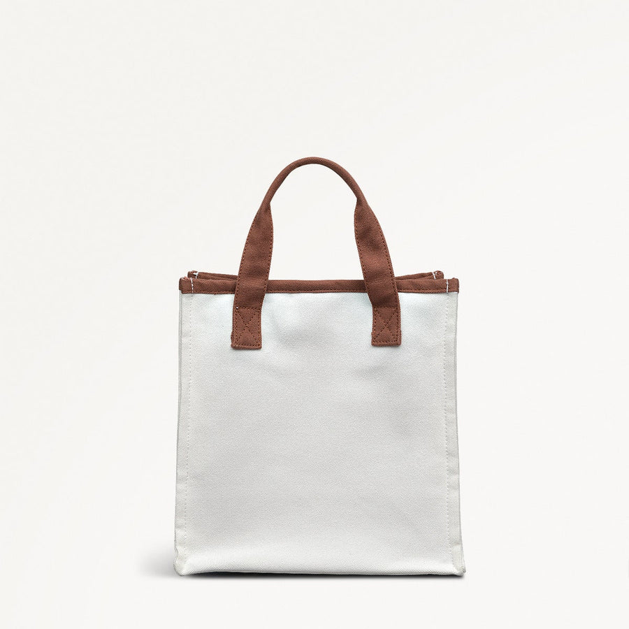 Radley Toile Fabric Small Open Top Grab in Natural - 111362