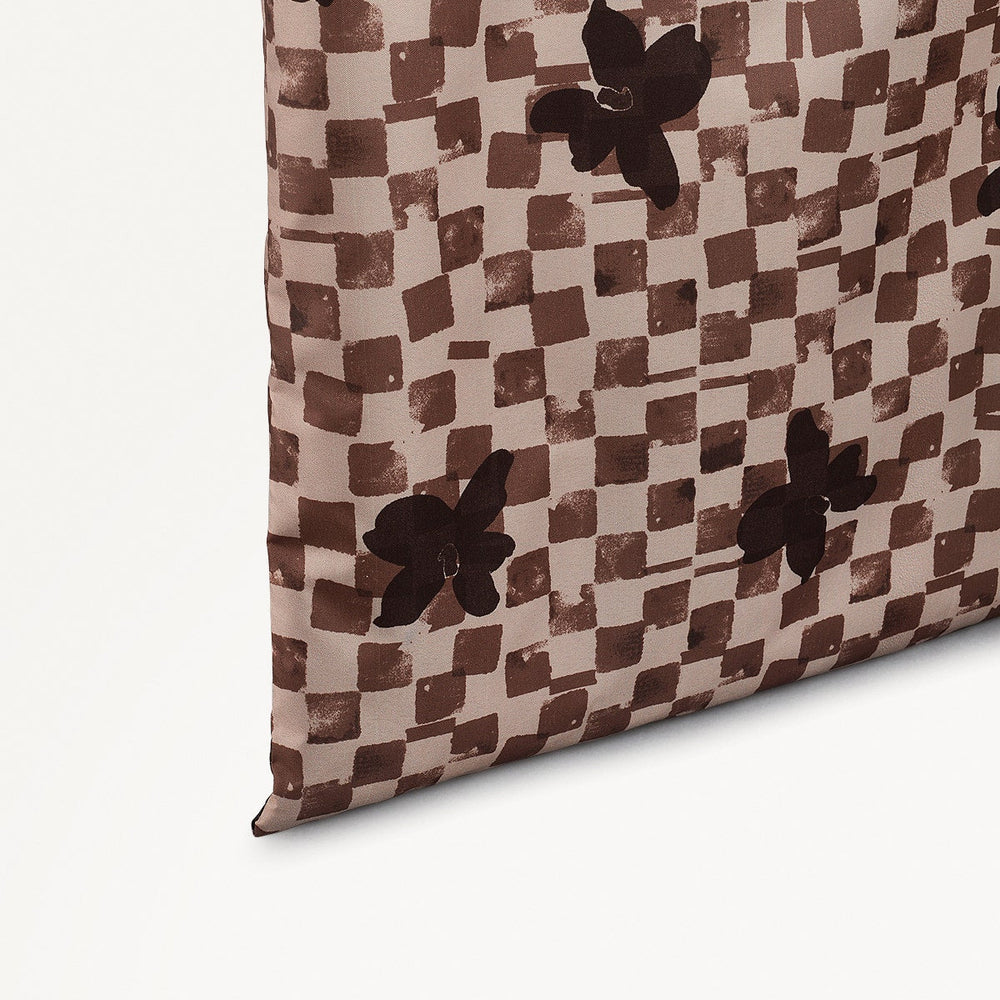 Check Fabric Responsible Foldaway in Stone - 111367