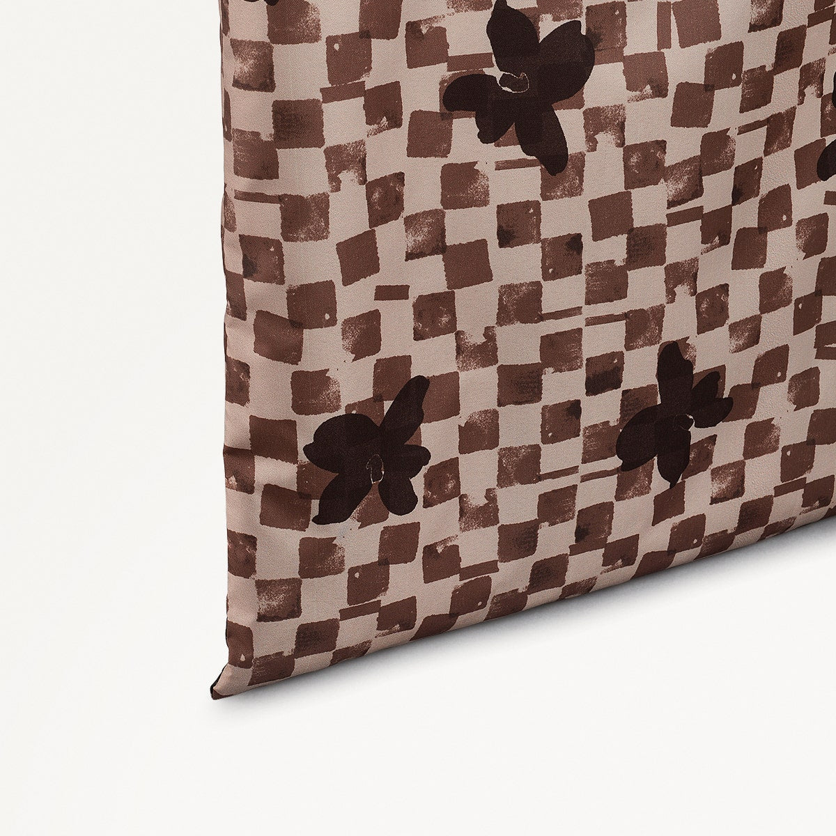 Check Fabric Responsible Foldaway in Stone - 111367