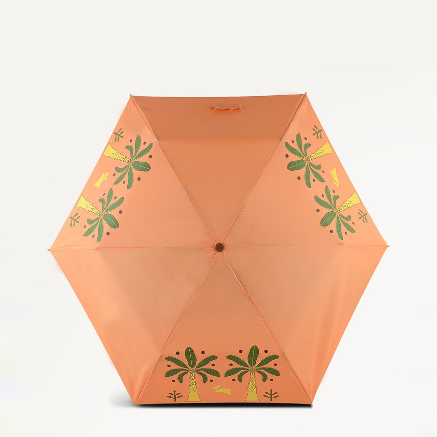 Paradise Palms Fabric Responsible Umbrella in Peach Cobbler - 111368