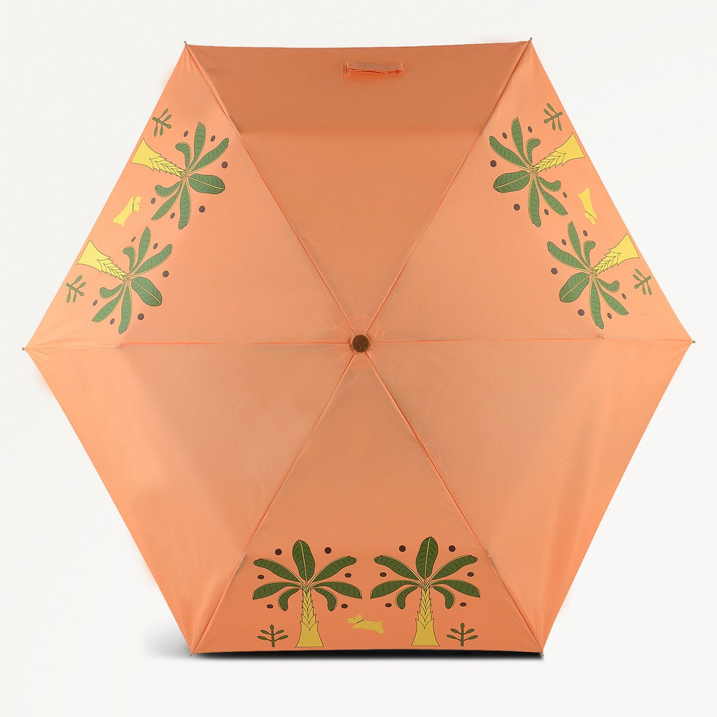 Paradise Palms Fabric Responsible Umbrella in Peach Cobbler - 111368