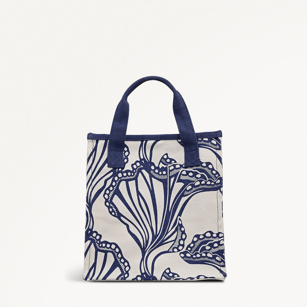 Under The Sea Fabric Small Open Top Grab in Natural - 111370