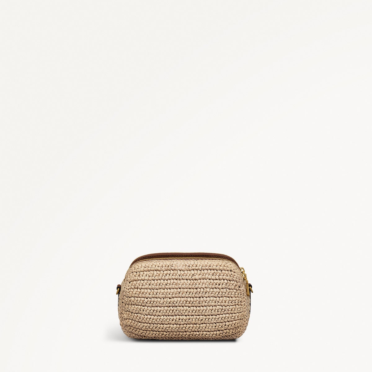 Dukes Place Leather Medium Ziptop Cross Body Bag in Natural - 111374