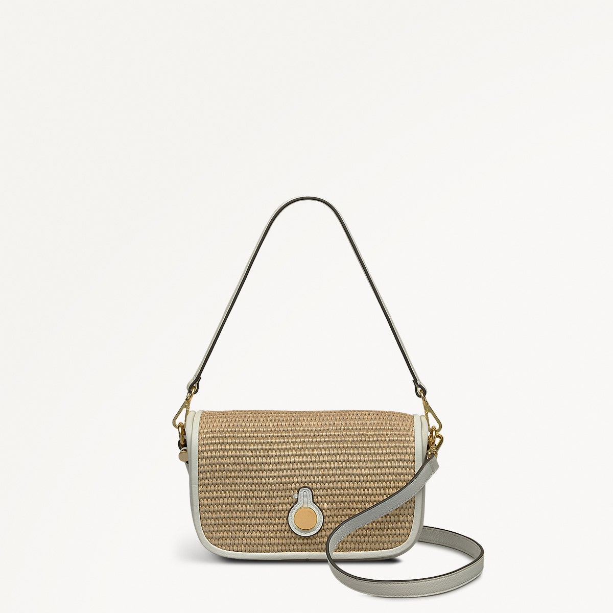 Bathurst Mews - Raffia Small Flapover Cross Body Bag - RHE11107
