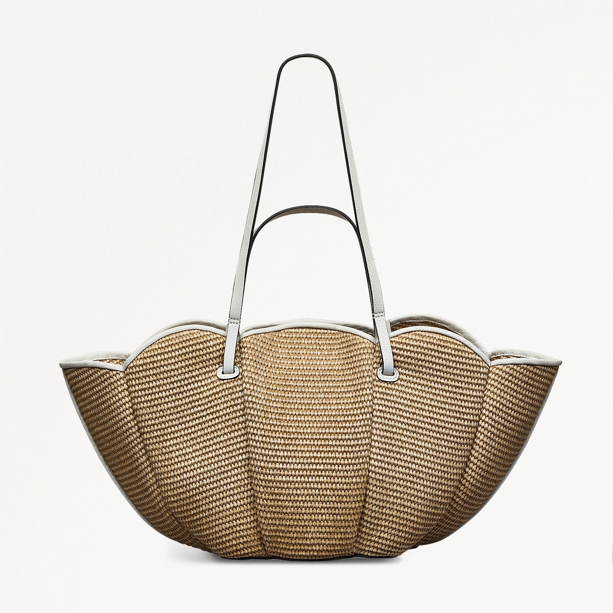 The Lily Fabric Large Open Top Tote Bag in Natural - 111378