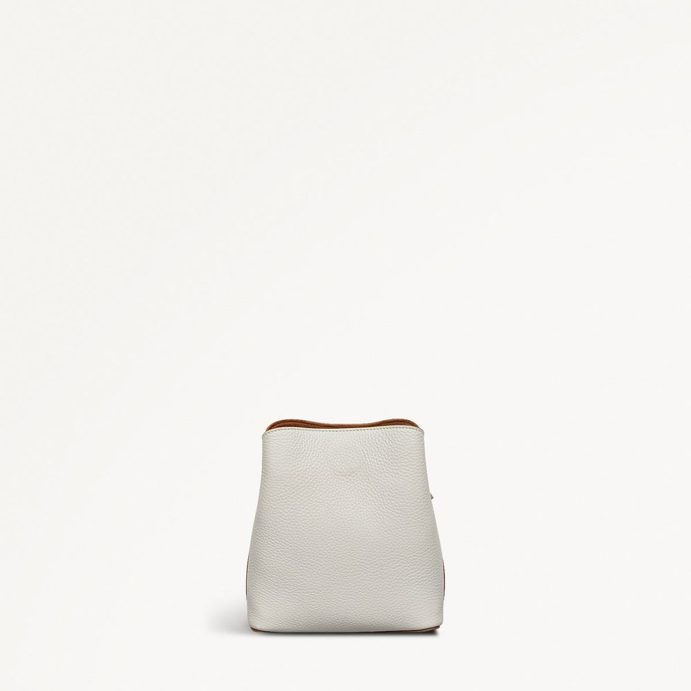 Dukes Place Leather Small Compartment Cross Body Bag in Chalk - 111386