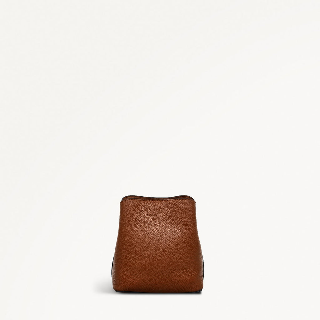 Dukes Place Leather Small Compartment Cross Body Bag in Saddle - 111387