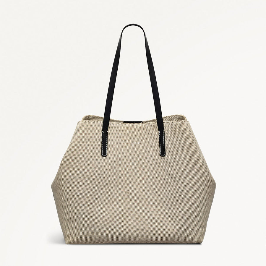 Dukes Place Leather Large Open Top Tote Bag in Natural - 111398