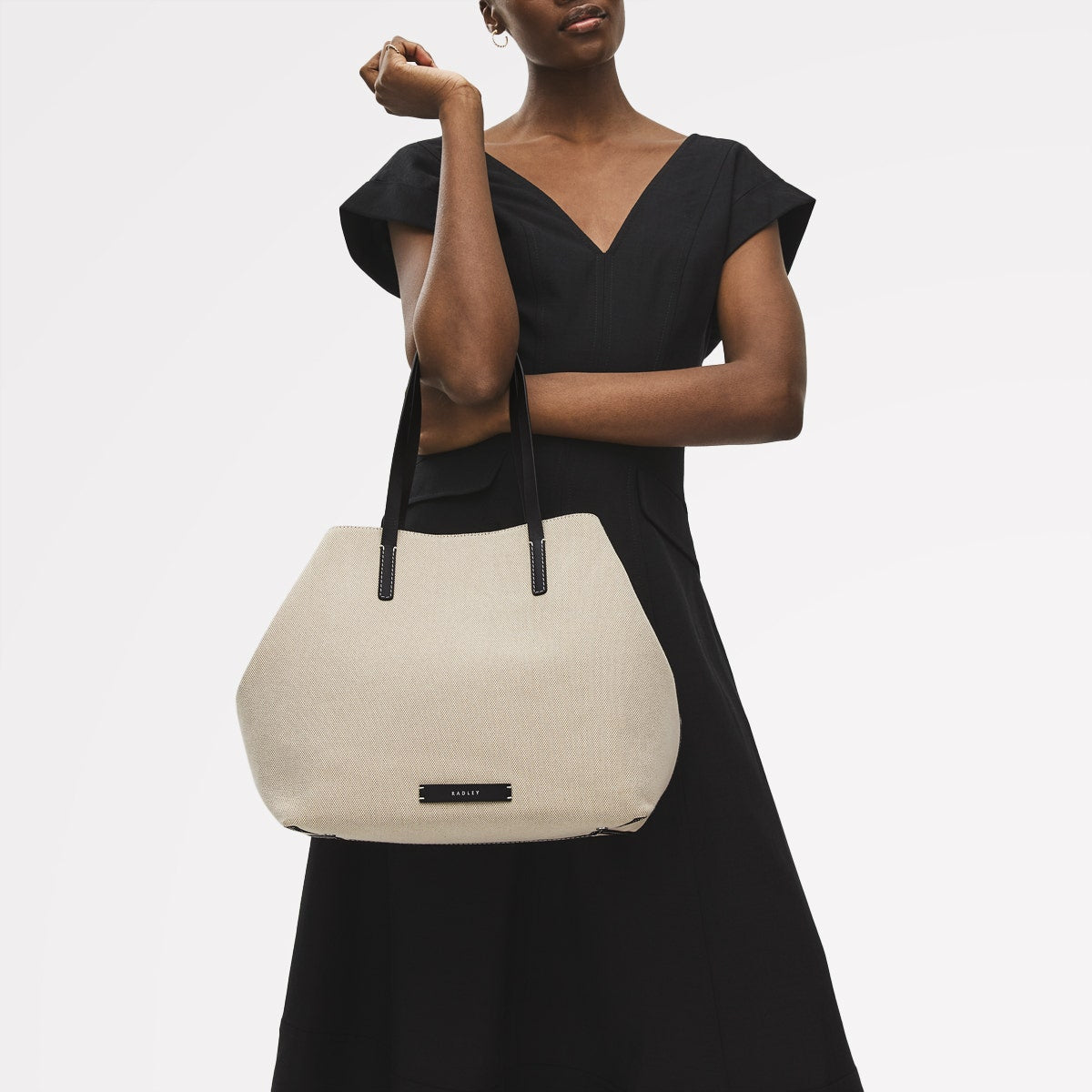 Dukes Place Leather Large Open Top Tote Bag in Natural - 111398