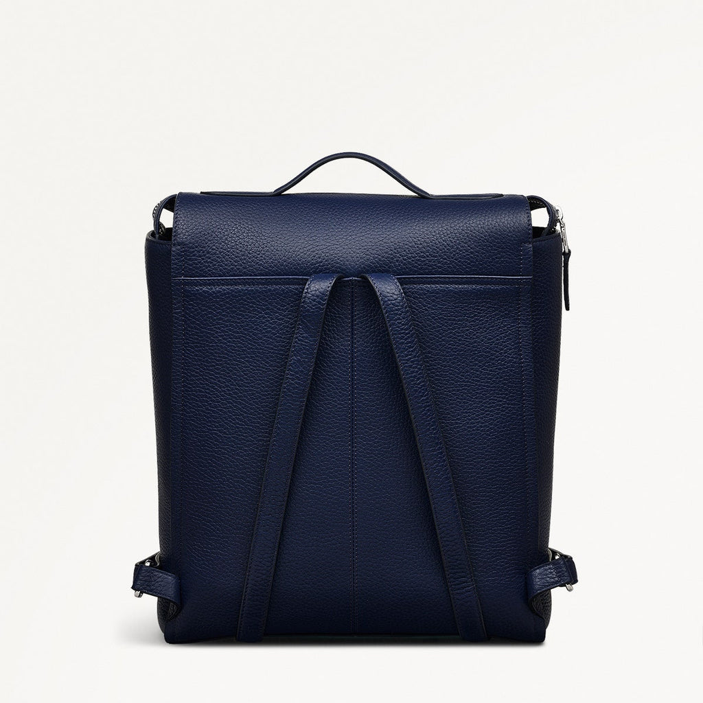 Oak Street Leather Medium Ziptop Backpack in Evenfall - 111403