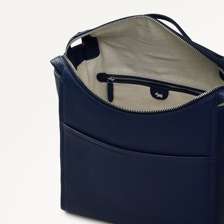 Oak Street Leather Medium Ziptop Backpack in Evenfall - 111403