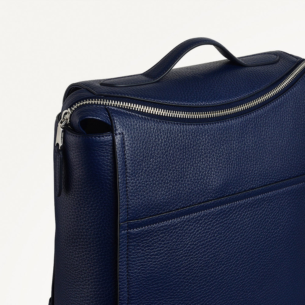 Oak Street Leather Medium Ziptop Backpack in Evenfall - 111403