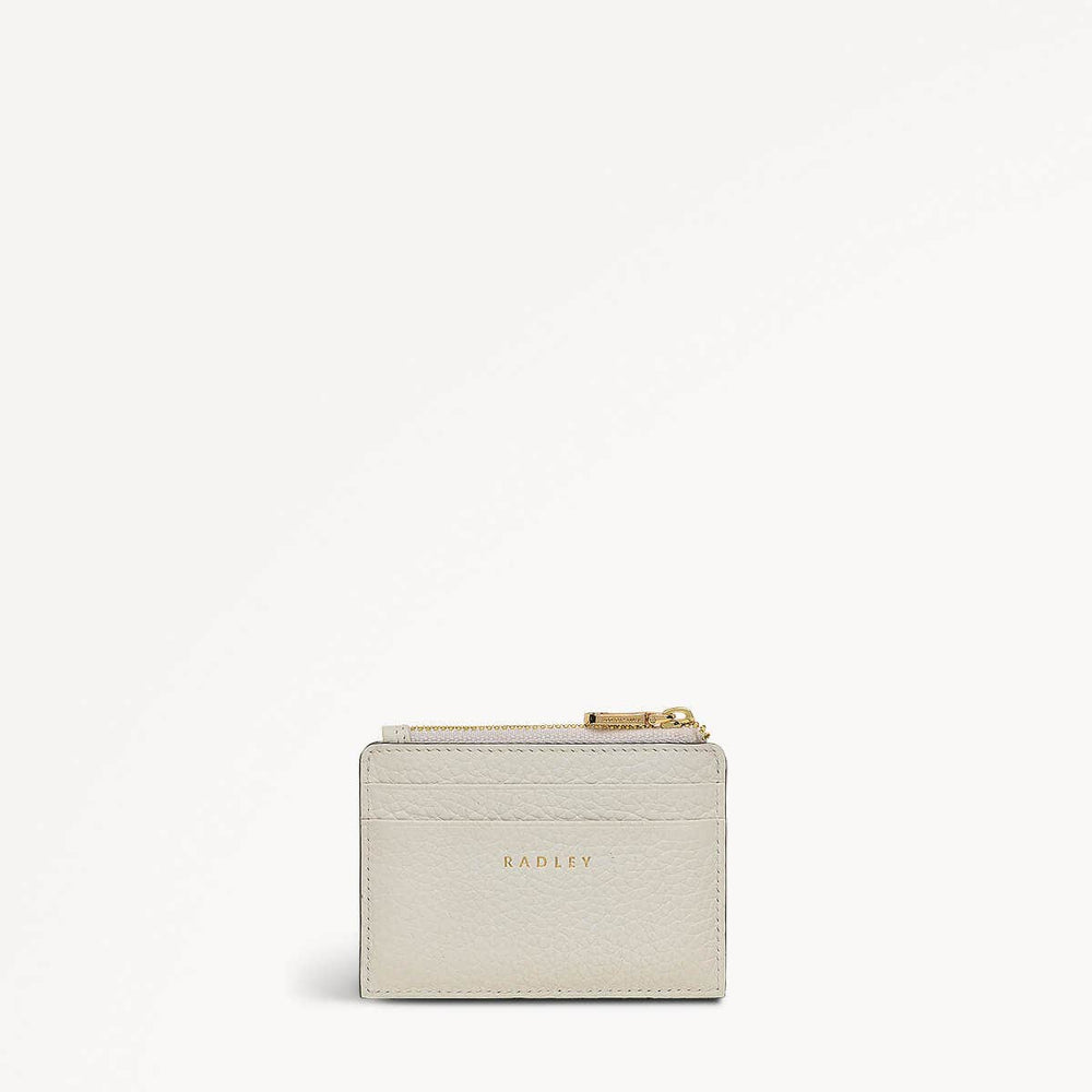 Cut Out Floral Leather Small Coin Purse in Chalk - 111423