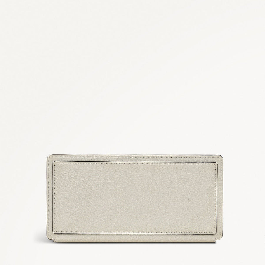 Coin Street Leather Large Bifold Wallet in Chalk - 111427