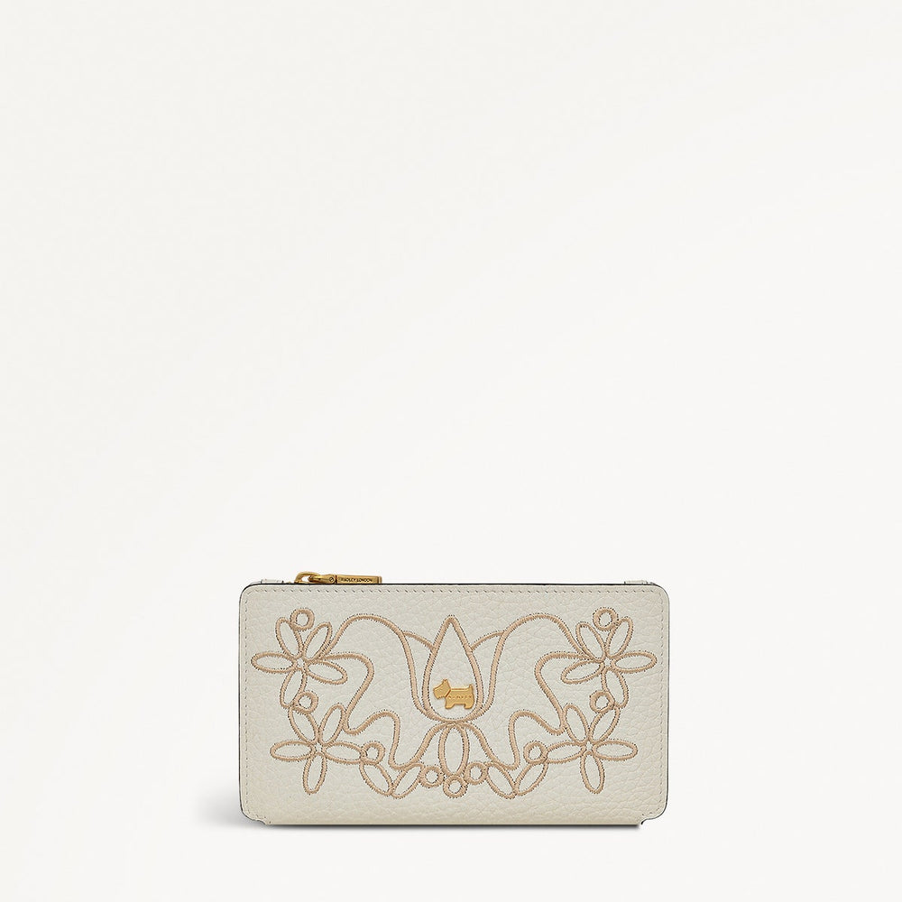 Coin Street - Embroidery Medium Ziptop Purse - RSE11302