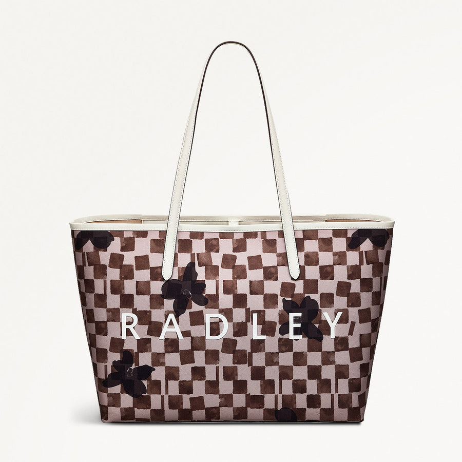 Southwell Gardens - Check Large Open Top Tote Bag - RHE12501