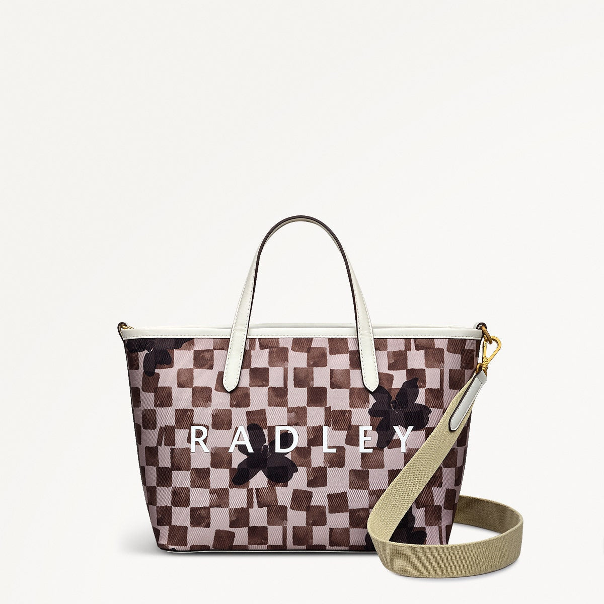 Southwell Gardens - Check Medium Open Top Grab Bag - RHE12502