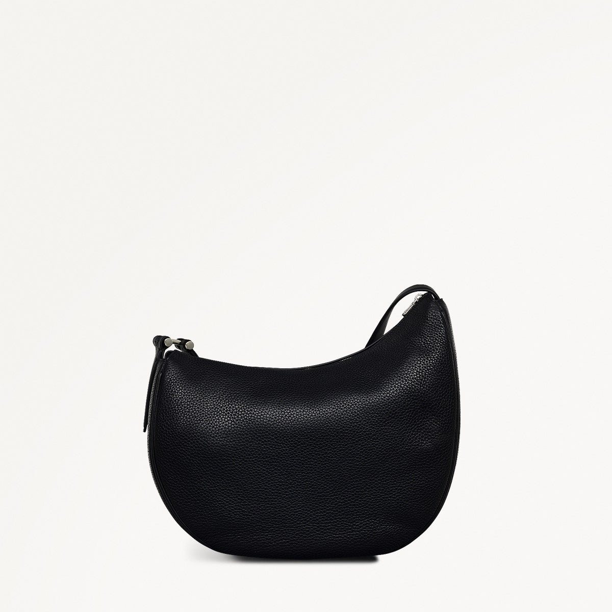 Pemberton Row Leather Large Ziptop Cross Body Bag in Black - 111460