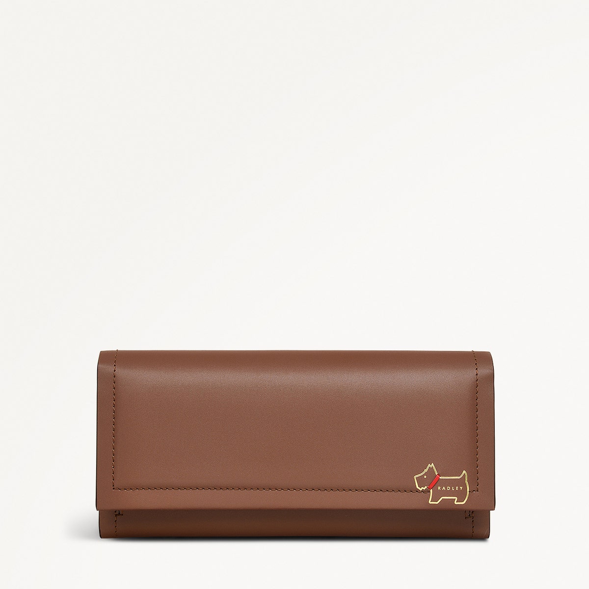 Heritage Lane Leather Large Flapover Wallet in Saddle - 111467