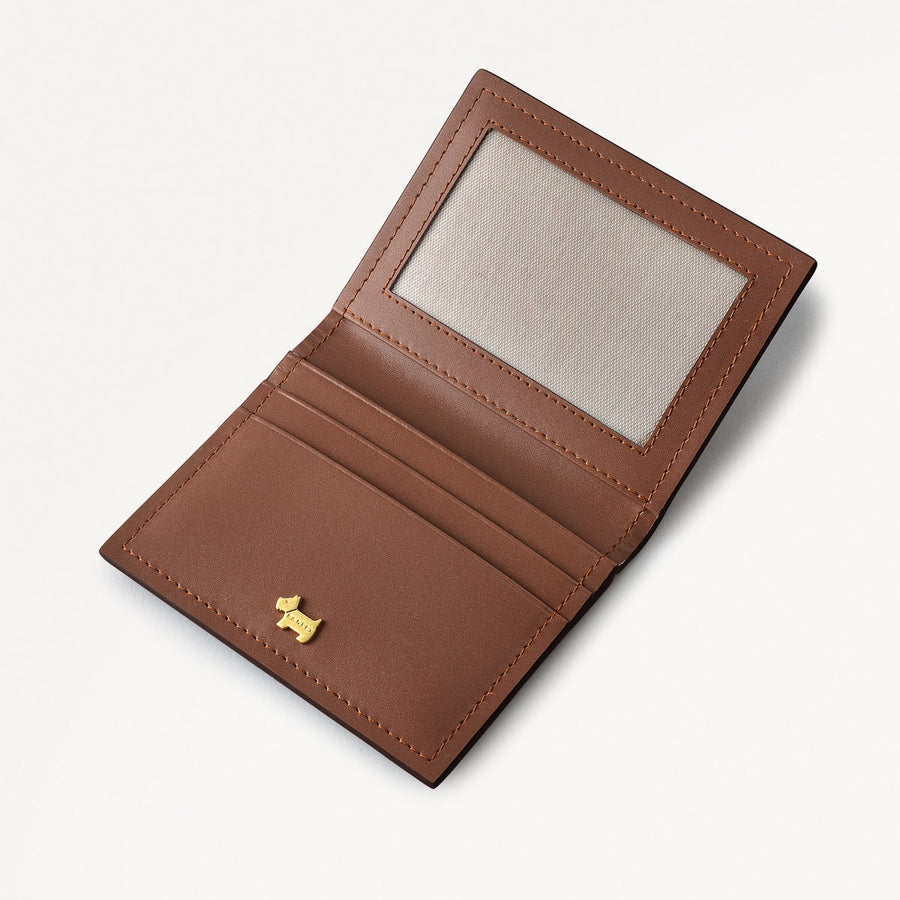 Heritage Lane Leather Small Card Holder in Saddle - 111470