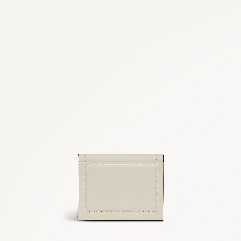Heritage Lane Leather Small Card Holder in Chalk - 111471