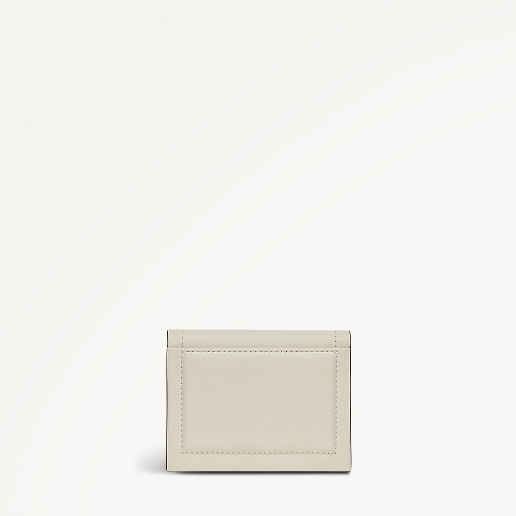Heritage Lane Leather Small Card Holder in Chalk - 111471