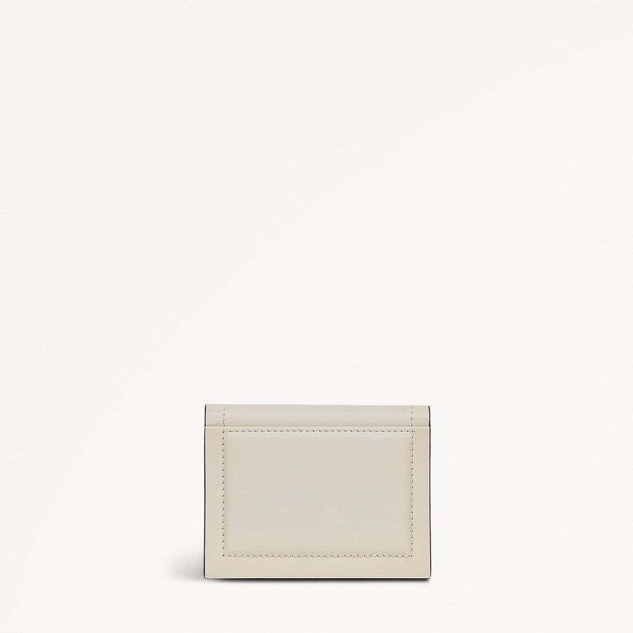 Heritage Lane Leather Small Card Holder in Chalk - 111471