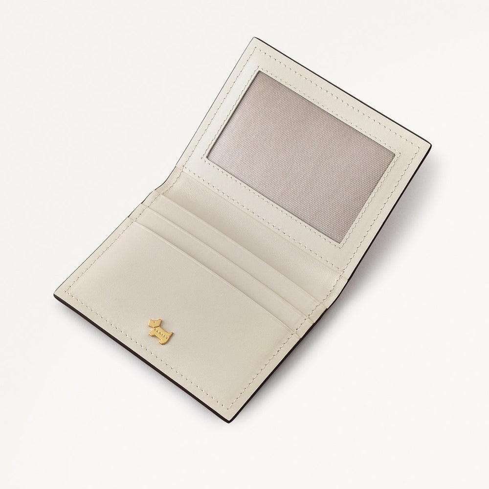 Heritage Lane Leather Small Card Holder in Chalk - 111471