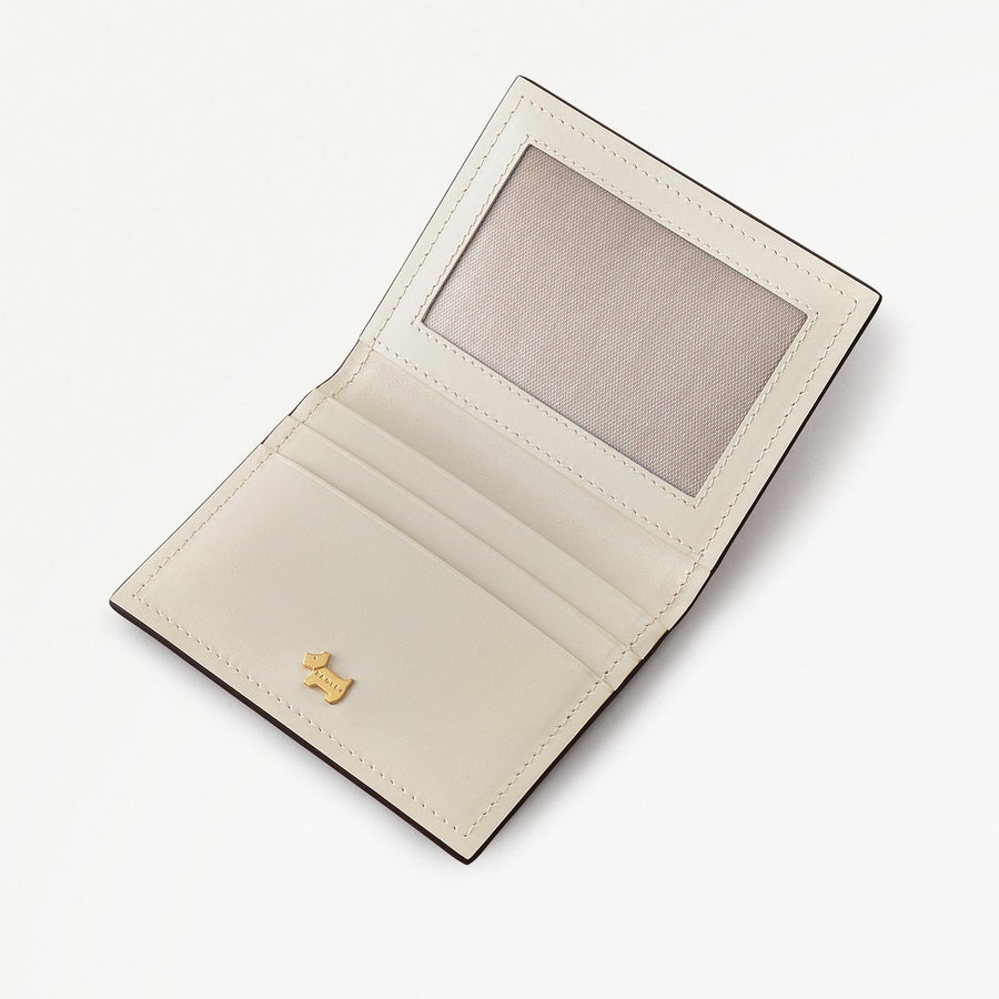 Heritage Lane Leather Small Card Holder in Chalk - 111471